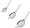 AURSTORE Basa - Set di 3 colino da cucina, setaccio a maglia fine in acciaio inox, 6,9 cm, 8,2 cm, 9,8 cm, per la polvere, per pasticceria, scolare, tagliatelle, riso, confezione da 3 pezzi