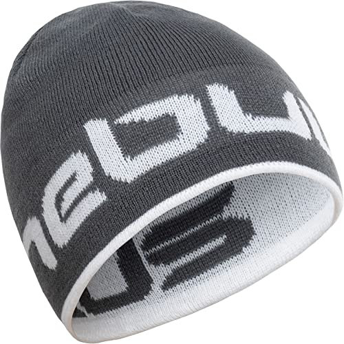 Nebulus Unisex Mütze RAW, warme Wendemütze, kuschelige Haube, grau-weiß - OneSize