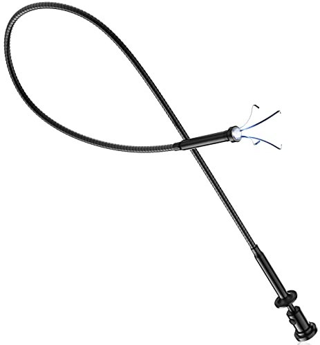 Housolution Greifer Werkzeug, 72 cm flexibel Magnetgreifer Magnetheber mit Krallengreifer, Biegsam Beleuchtungsgreifer mit LED, KFZ Werkzeug für Nägel Schrauben Gadgets Schlüssel- Schwarz