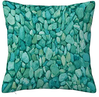 ERICAT Überwurf Kissen Fall Quadratisch Kissenbezug,Pebble Aquarium Textur Natur abstrakt Felsen Kies im Freien natürlich,Home Dekorative Sofa Sessel Schlafzimmer Wohnzimmer 45x 45cm