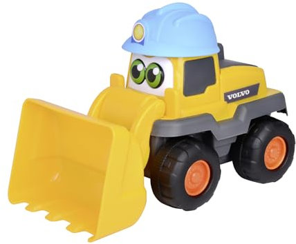 ABC - Vehículo de Obra Lucy Loader 25cm- para Niños a partir de 1 Año, Gran Cargadora de Ruedas Volvo, Pala Excavadora y Bocina, Vehículo de Juguete para Niños a partir de 12 Meses (204114012)