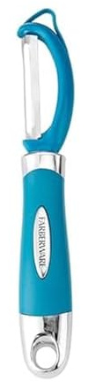 Farberware Euro Peeler, a Kitchen Essential for Quick and Easy Peeling of Produce, Chocolate, Cheeses and More, Features Hang-Hole for Easy Storage, Dishwasher Safe, Dark Teal