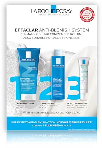 La Roche-Posay Effaclar 3-Step Anti-Blemish Kit for Oily & Acne-Prone Skin