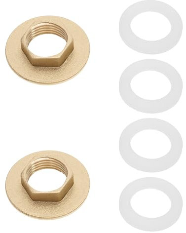 LT Easiyl 2 Ensembles Kit d'installation d'écrou de Robinet 1/2 Pouces écrous de Blocage en Laiton avec Joints écrou de Blocage de Fixation de Robinet pour Extérieurs Machines à Laver Climatiseurs