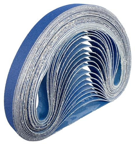 GZKTY Zirkonium korund slipband 20 x 520 mm (21 stycken), slipbandsset korn 3 x 60/80/100/120/180/240/320, slipmaskin för trä, metall, sten, gips, keramiska plattor och plast
