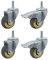 Threaded Stem Caster M12 X 30mm,swivel Castor Wheels 75mm, Industrial Castors Set Of 4, Loadable Weight : 60kg, Soft Rubber Wheel No Noise (4 Pcs (2 Pcs with Brake))