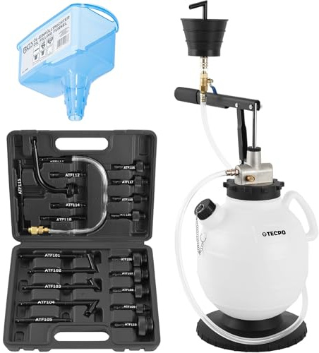 TECPO Getriebeöl Einfüllgerät, 7,5 Liter Öleinfüllgerät ATF Ölwechsel mit Einfülltrichter