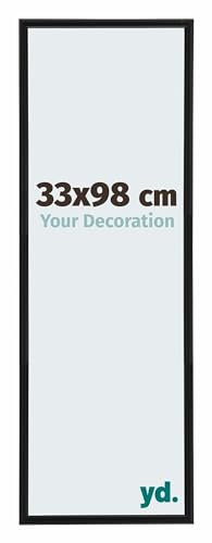 yd. Your Decoration - Puzzlerahmen 33x98 cm - Schwarz Matt - Puzzlerahmen 500-1000 Teile - Kunststoff Bilderrahmen - Annecy