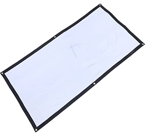 jojofuny Projector Screen Crease Resistant Black White Polyester for Home Theater Camping Office Use High Definition