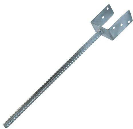 Heavy-Duty Galvanised Concrete-in Pergola Post Support | Ground Anchor | Foundation Foot Base (121mm)