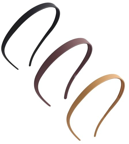 3 Piezas Diademas, Finas Diademas Mujer, Diademas de Plástico,Bandas para el Cabello Antideslizantes con Dientes, Diadema de Dientes Finos para Mujeres y Niñas(3 Colores)