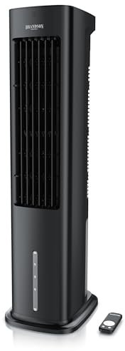 Brandson - Luftkühler mit Wasserkühlung 5 in 1 - Verdunstungskühler, Luftbefeuchter, Ventilator & Luftreiniger, mobile Klimaanlage ohne Abluftschlauch - Preisträger 2025 - leise - 5L Wassertank