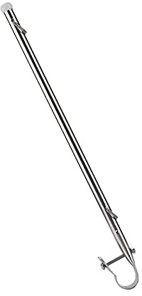 Tbest Boat Flag Staff Marine Pole Stainless Steel 40cm 15.7in Holder Stick for Yacht Ship Boating Accessories