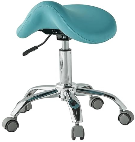 FXLUHAY Silla Taburete con Ruedas con Altura Ajustable, Diseño de Silla de Montar Ergonómica, Fácil de Instalar, Ideal for Uso Dental e Higienista