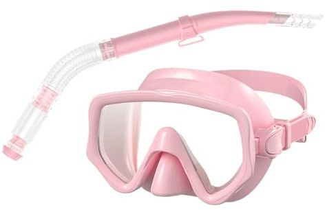 Snorklingsutrustning för vuxna Silikonglasögon-set med heltäckande dykmask | Dyksnorkel Till Vuxna För Undervattenssimträning, Ö-Turism Samt Vattensportsentusiaster