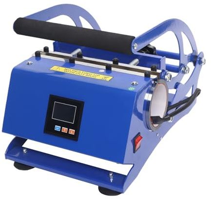Prensa de tazas, prensa de transferencia por sublimación con ajuste de temperatura de 0-200 ℃, máquina de impresión de vasos multifuncional con 6 posavasos, para tazas cilíndricas y cónicas de 8-30 oz