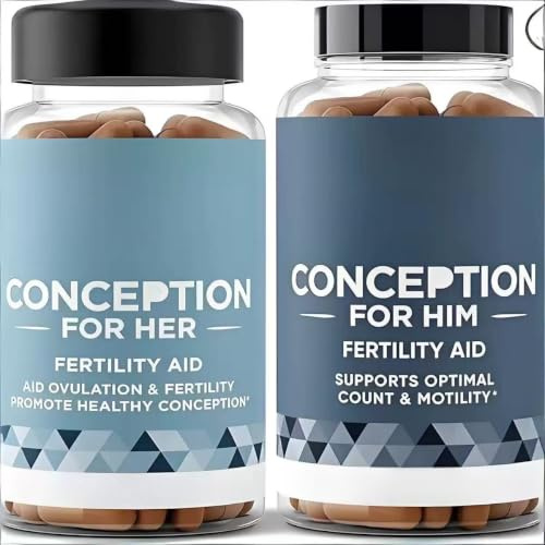 Fertilitetshjälp för par - glutenfri，Icke-GMO | Hormonell balans, cykel & ägglossningsstöd + spermieantal, rörlighet och styrka