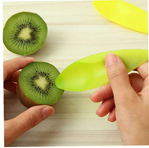 Zonfer 3 Pièces en Plastique Fruit Slicer Fruit Kiwi Cuillère Splitter Accessoires De Cuisine Couleur Aléatoire