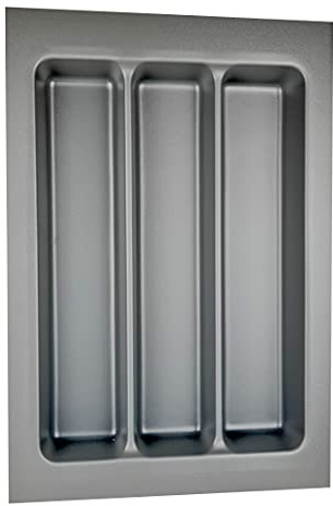 Wunsch-Kasten Besteckeinsatz nach Maß Besteckkasten für 40er Schubladen Universal Personalisierbar Grau