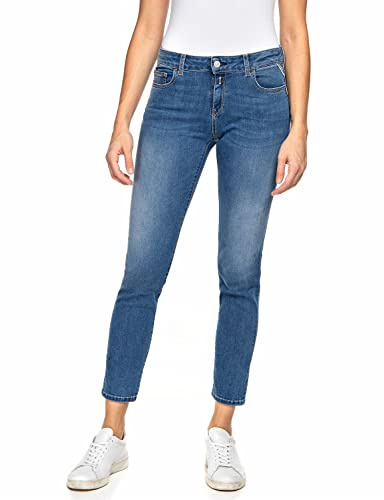 REPLAY Faaby Powerstretch Denim Jeans, 009 Azul Medio, 30W x 28L para Mujer