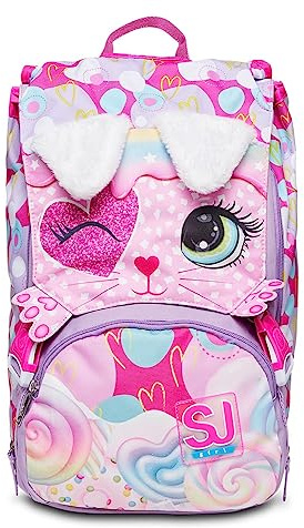 SJ GANG STYLE JAM GANG Schulranzen, Erweiterbarer Rucksack, Geräumige Schultasche für Mädchen, Extra Platz, Trinkflaschenfach, rosa
