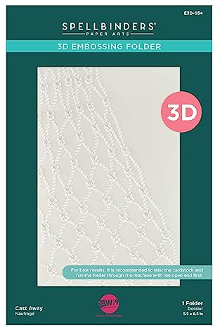 Spellbinders E3D-054 Cast Away 3D Embossing Folder from The Seahorse Kisses Collection by Dawn Woleslagle