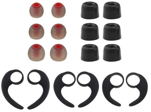 The Lord of the Tools 3 Paires Embouts d'ailes Crochets d'oreille en Silicone 3 Paires Embouts pour Écouteurs en Mousse à Mémoire de Forme 3 Paires d'écouteurs Écouteurs Intra-Auriculaires, Style A