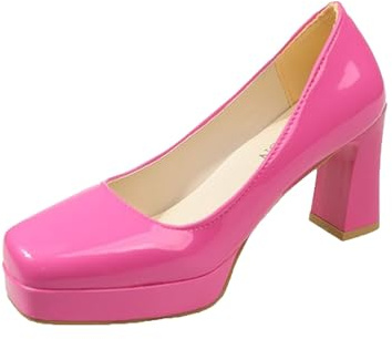 Mary Jane Shoes Women's High Heels Platform Pumps Heel Shoes Leather Wedding Shoes with Block Heel Evening Shoes Party Dress Shoes Women's Shoes Elegant and Comfortable Traditional Shoes Low Shoes