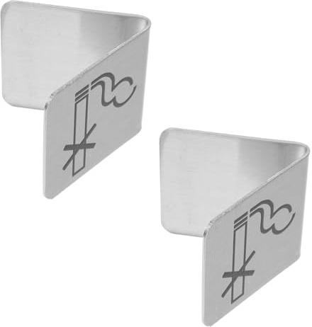 Baluue 2 pièces Panneau Interdiction de Fumer Acier Inoxydable Double Face Signalisation Réservé Pour Tables Pour Restaurants Bureaux Hôtels et Espaces Publics