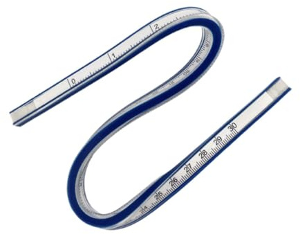 Allayu Flexibel kurvlinjal Ritverktyg Flexibel böjd linjal Viktiga tillbehör för kreativa mät- och ritbehov Ritverktyg böjd, 30 cm