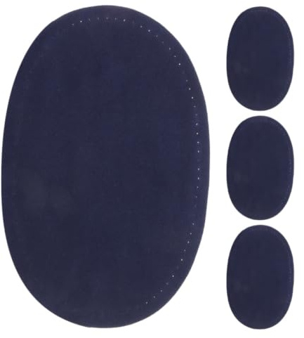 FENICAL 2 Pair Oval Shaped Sewing Patches for Clothes, Knee and Elbow Patches with Suede Backing for Decorative and Repair Use on Sweaters and Trousers