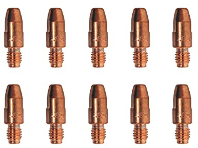ELCAN 10 Puntas de contacto de cobre M8x30x10mm para antorcha 36kd y 501D de 0.8/1.0/1.2. Consumibles y accesorios pistola soldar. Boquillas para torcha soldadura hilo mig mag de 1,2mm