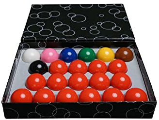 Set de 22 Boules de Billard Snooker en résine 2-1/16 (52,4mm) 15 Boules Rouges et 7 mulitcolores
