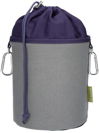 trendfinding Bolsa para pinzas de la ropa de lona con 2 mosquetones para 200 pinzas, extra grande y estable, color gris oxford azul