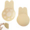 ZPW Klebe BH Push Up, Unsichtbarer Trägerloser-BH, Strapless Bra, Wiederverwendbare Klebe-BHS mit Trägerlos Pads, Silikonfreundlich Selbstklebender BHS für Rückenfreie Kleidung - B/M, Beige