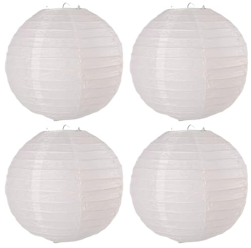 OAOSDH 4 Piezas De Linternas Blancas, Linternas para Niños, Linternas De Papel, Decoraciones para El Hogar, Materiales De Decoración De Bricolaje.