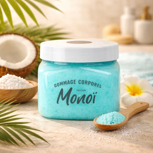 French Tendance - Scrub corpo - Esfoliante e idratante delicato per qualsiasi tipo di pelle - profumo monoi - 470 gr