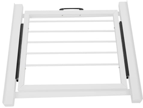 Cadre de connexion pour machine à laver et sèche-linge - Kit intermédiaire universel avec porte-serviettes extensible pour panier à linge - 61 x 55 cm - Accessoires pour machine à laver et sèche-linge