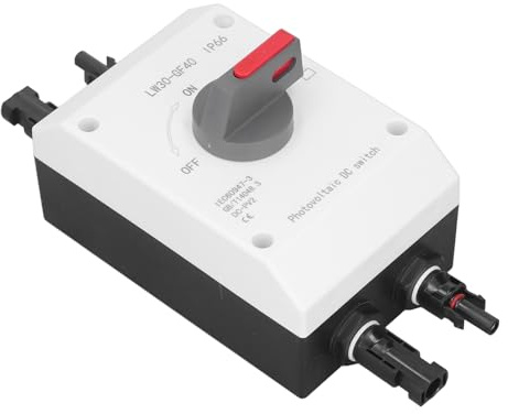 Dioche Interruttore Solare Isolatore CC Fotovoltaico da 1500 Volt 1500V 32A 4P - Interruttore di Sicurezza Isolato per Sistemi di Energia Solare in e Barche (2 in 1)