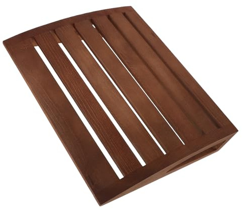 SHINEOFI Almohada Ergonómica para Reposacabezas de Sauna de Madera Maciza 38x30x7 Cm, Accesorio Transpirable para Apoyo Cervical en SPA y Baño de Vapor, Color Vintage