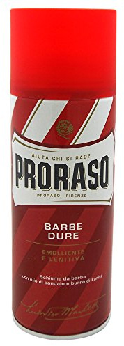 Proraso Red - Espuma de afeitar para barba dura 400 ml