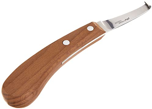 Hauptner & Herberholz Hauptner 40605000 hästkniv/klokniv höger 55 mm, termoask lövträ, för små hästar, ponnyer och nötkreatur, brun, 1 st (1-pack)