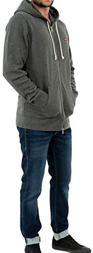 Levi's New Zip Up Sweatshirt Homme, Charcoal Heather Xx, XXL