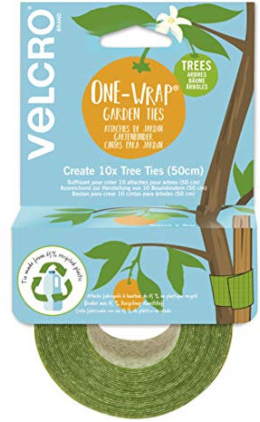 Velcro Marque, Liens de jardin réutilisables One-Wrap, Liens multi-usages, les accessoires de jardin parfaits et doux pour les plantes, Vert, 50 mm x 5,4 m