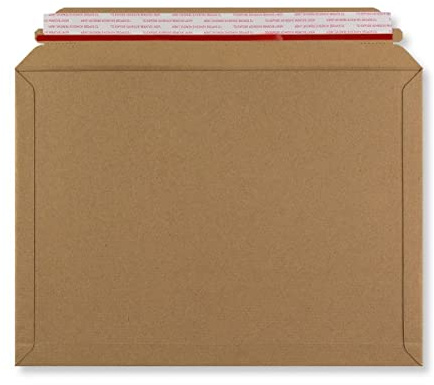 [Pack of 25] Greener Route™ A4+ (248x345mm Flat) Strong Rigid Cardboard Envelopes/Corrugated Capacity Book Mailers 209x312x40mm, Heavy Duty 400gsm, Peel & Seal, Rip & Strip, RM Large Letter