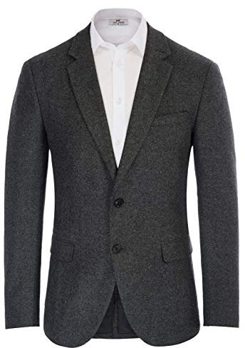 PJ PAUL JONES Veste pour homme Blazer Regular Fit British 2 boutons Modern Business Blazer, gris foncé, XL