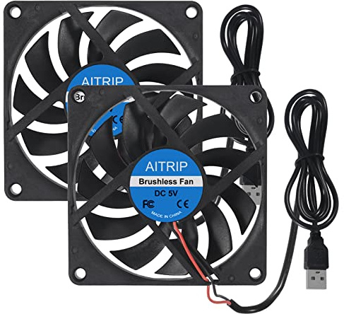 2 pièces 80mm USB Ventilateur 5V Brushless 8010 80x80x10mm pour Refroidir DIY PC Coque D'ordinateur 3D Imprimante CPU Refroidisseur Radiateurs