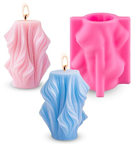 Kerzen Silikonform zum Gießen 3D Kerzenform Spirale Kerzengießform, Geometrischer Kerzenform Silikon Seife Form, Resin Gießform für Kerzen, Handwerk Ornamente, Seife Handarbeiten, Schokolade