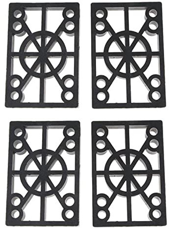 CARMIN 4 stycken skateboard, riser Pads longboard, rise Pads, skateboard, shockpadss, mjuka longboard, shockpads,12 mm, svart