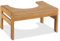 Relaxdays Sgabello per WC, Sgabellino da Toilette per Adulti, in bambù, per Il Bagno, HxLxP: 21 x 42 x 30 cm, Naturale